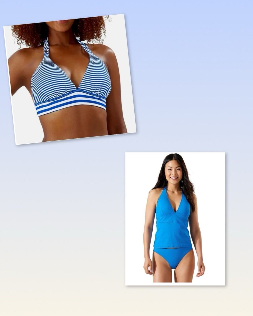 Tommy Bahama Halter Tankini Top And Reversible Halter Bikini Top